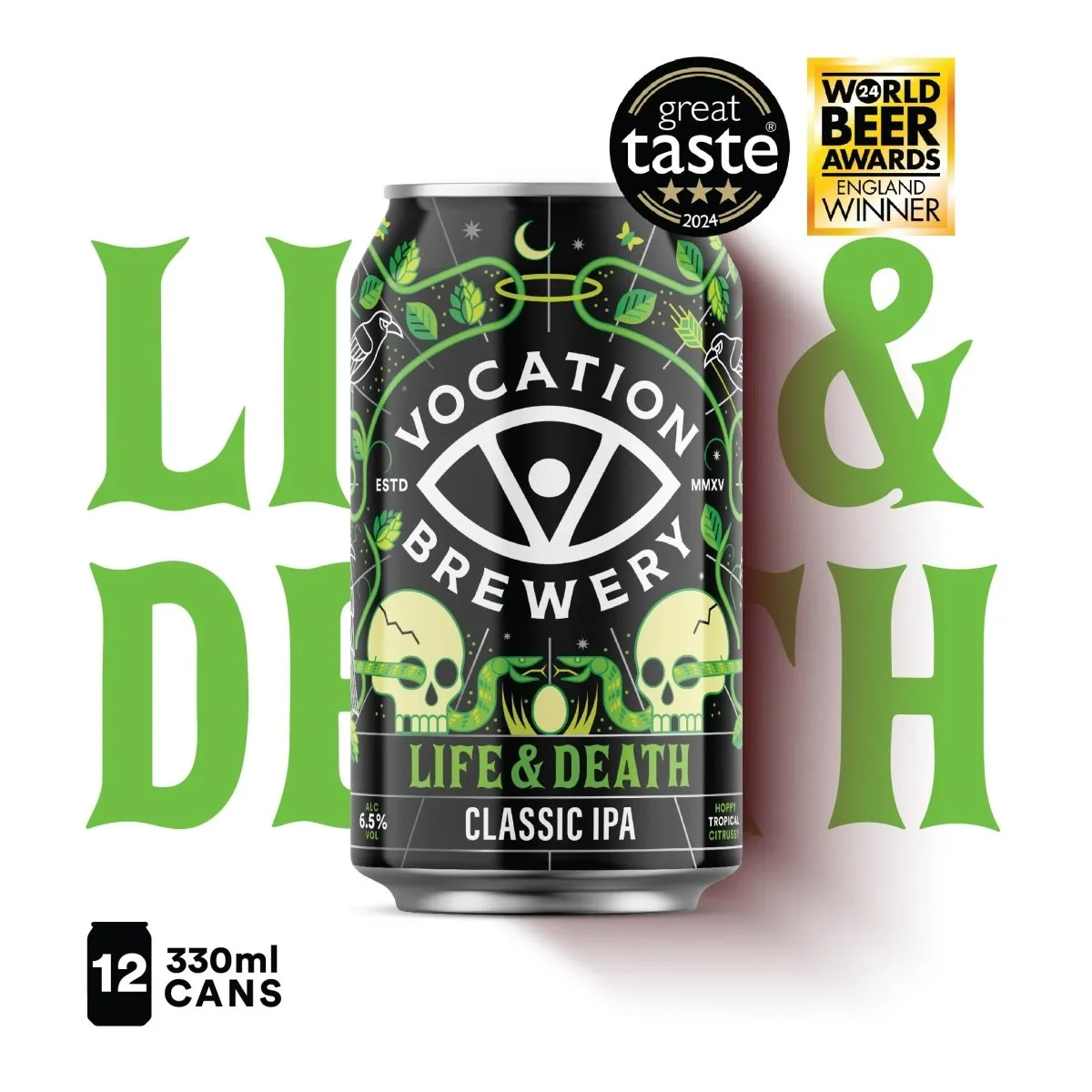 Vocation  12PK Life & Death | 6.5% Hoppy IPA 330ml