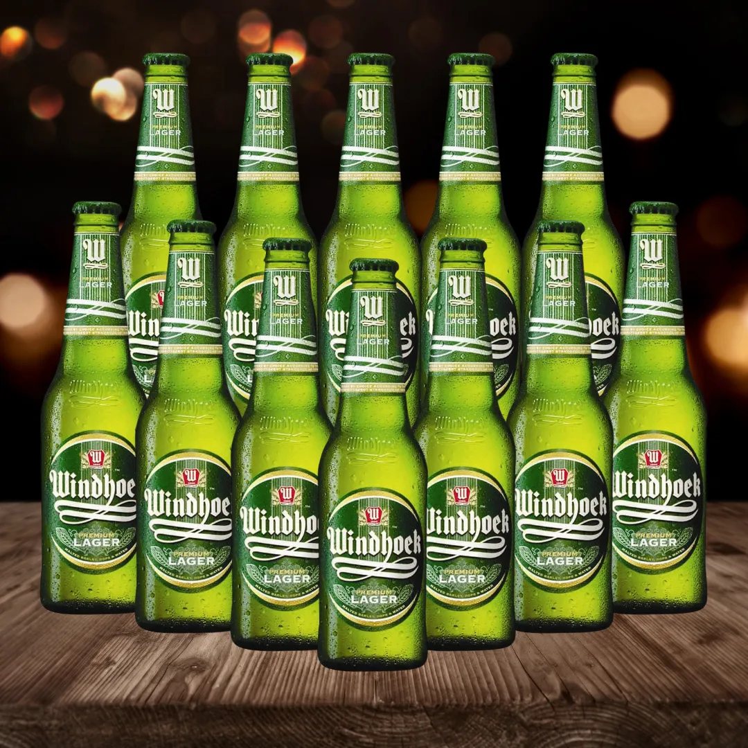 Windhoek Premium Namibian Lager 330ml Bottles (12 Pack) - 4.0% ABV