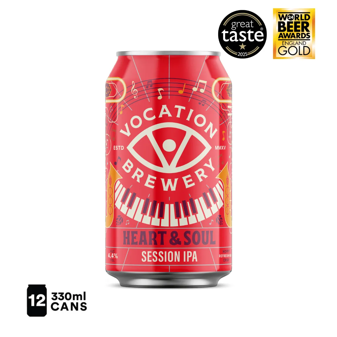 Vocation  12PK Heart & Soul | 4.4% Gluten Free Session IPA 330ml
