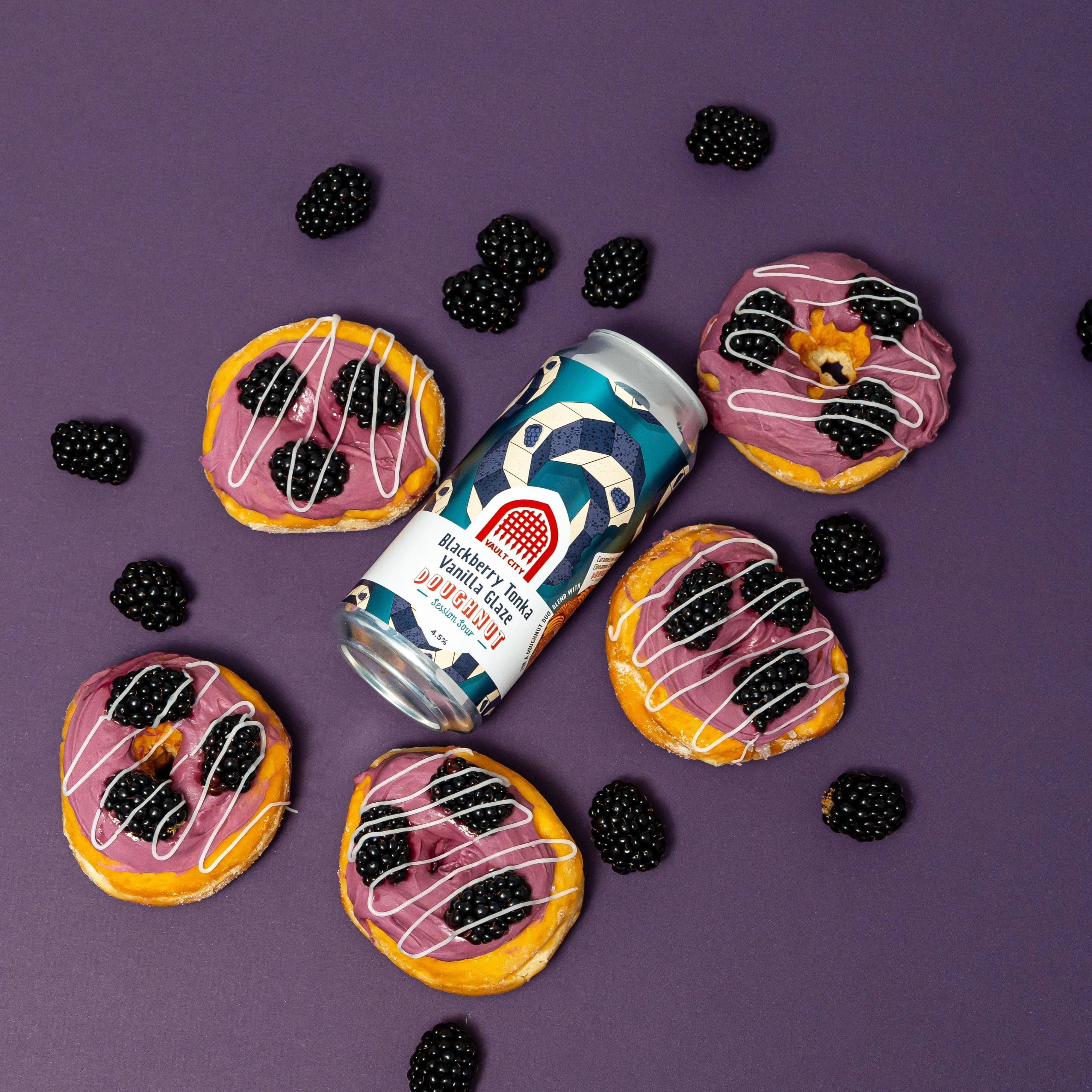 Vault City Blackberry Tonka Vanilla Glaze-Doughnut Session Sour