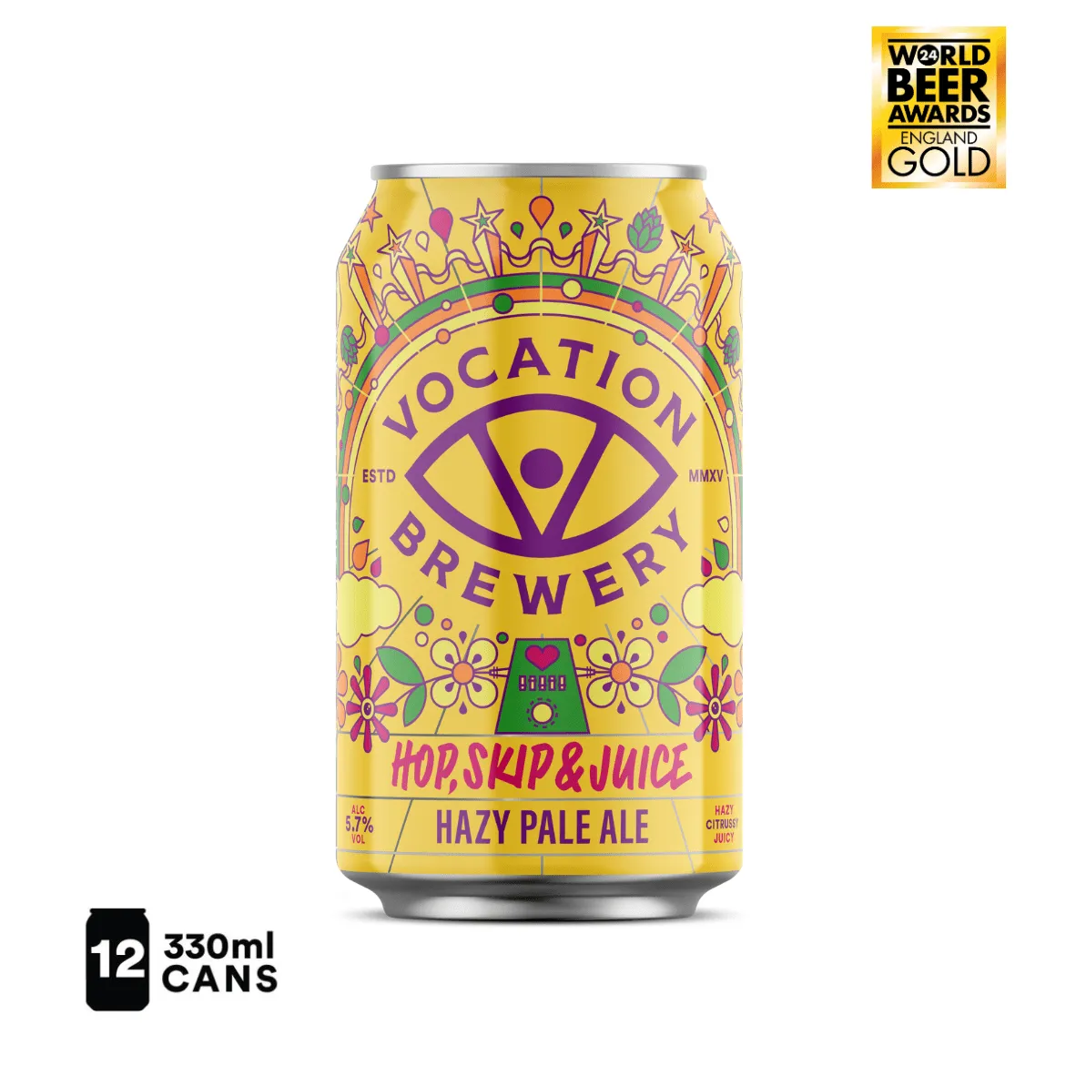 Vocation  12PK Hop, Skip & Juice | 5.7% Hazy Pale Ale 330ml