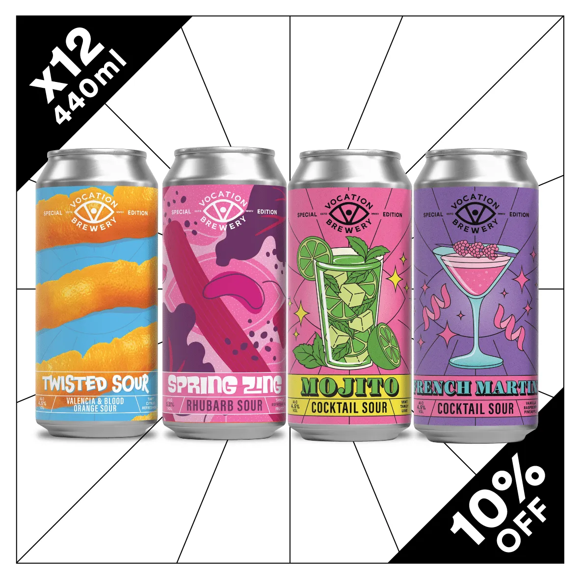 Vocation Twist & Zing Sours Case | Sour Beer Mixed Pack | 12 x 440ml