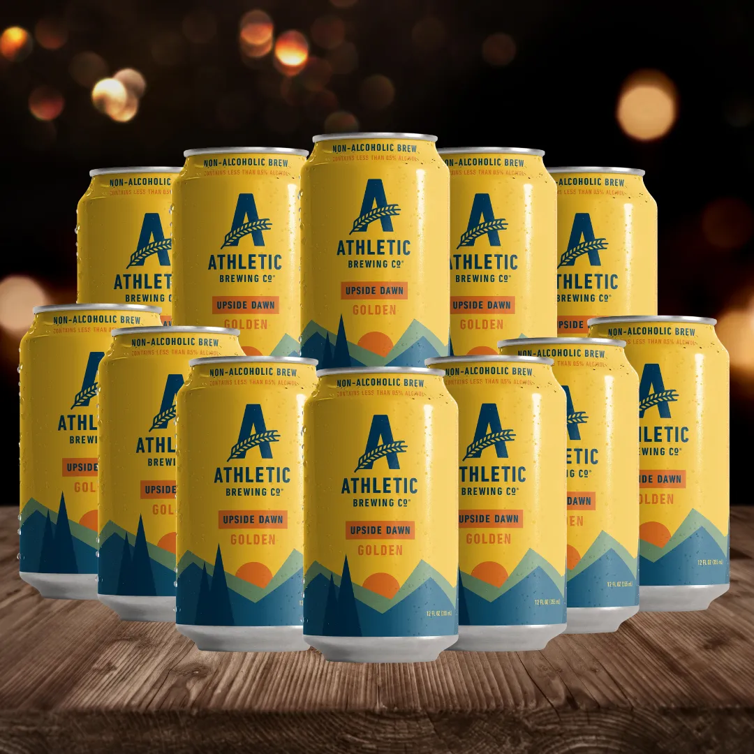 Athletic Brewing Co Upside Dawn American Alcohol Free Golden Ale - ABV 0.5% (12 Pack)