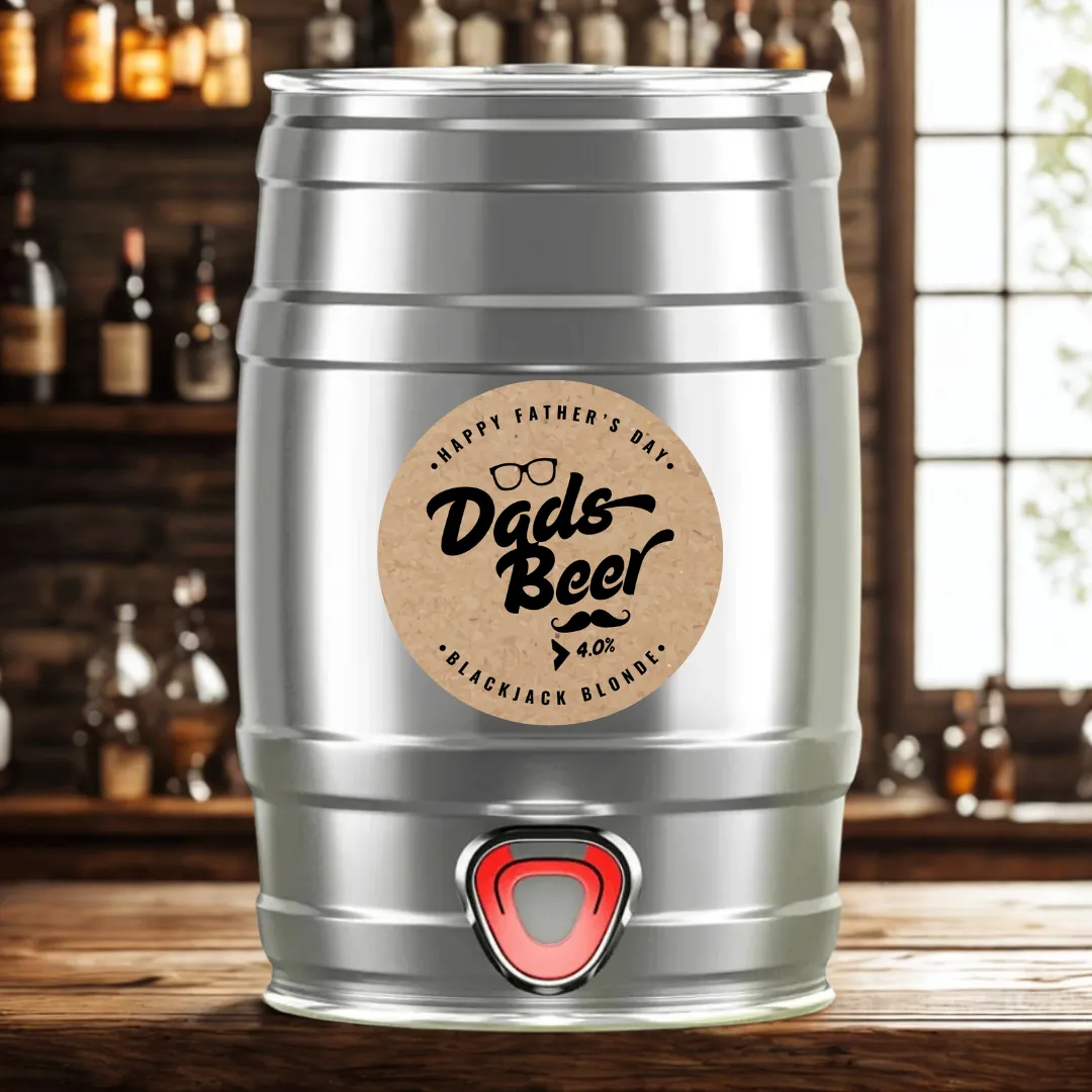 Father's Day Dads Beer Limited Edition Blackjack Brewery Blonde Ale Mini Keg - 4.0% ABV (5 Litre)