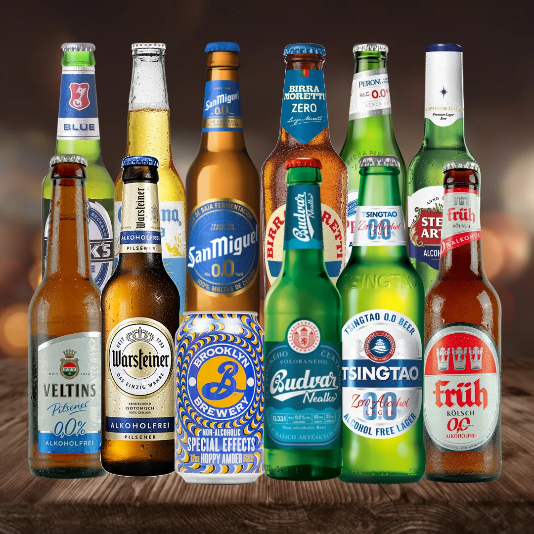 World Low/No Alcohol Free Lager Mixed Beer Selection - (12 Pack)