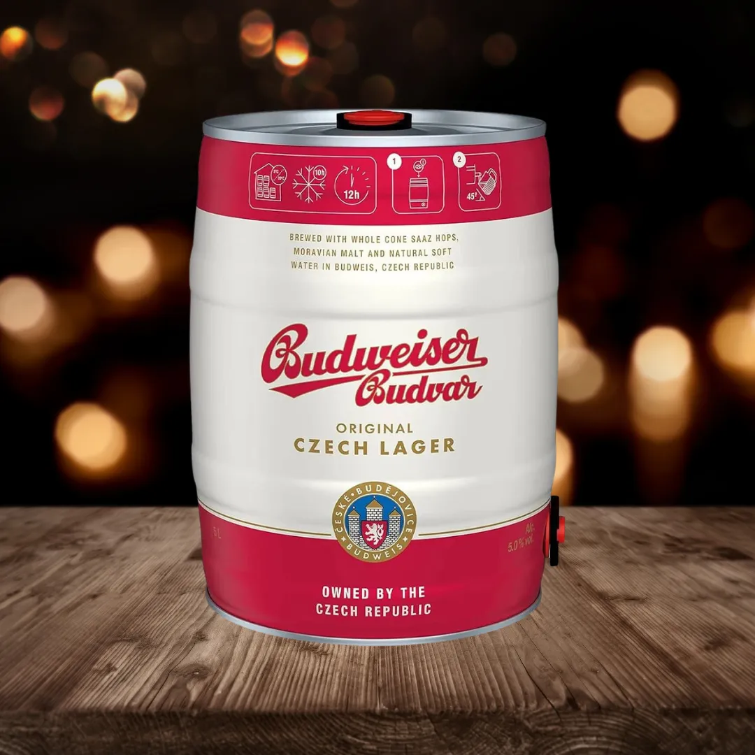 Budweiser Budvar Premium Czech Lager Single 5ltr Mini Keg - 5.0% ABV