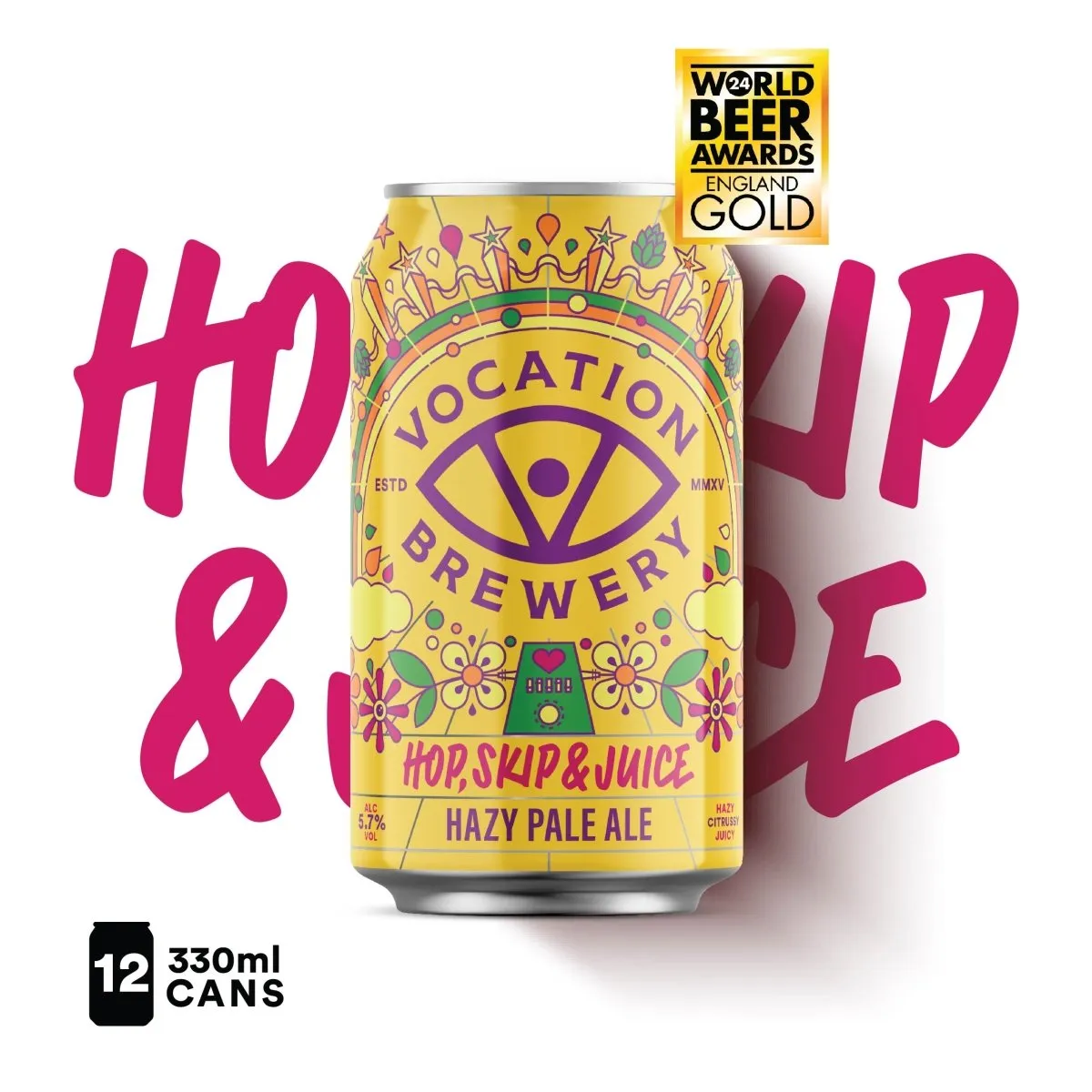Vocation  12PK Hop, Skip & Juice | 5.7% Hazy Pale Ale 330ml
