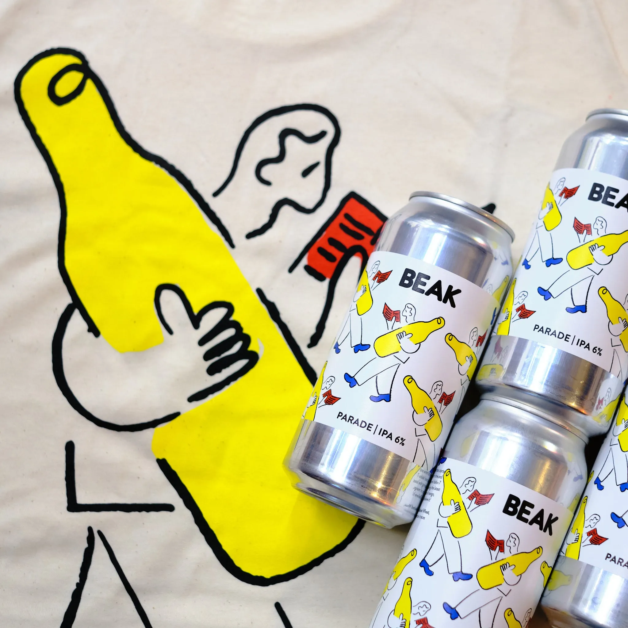 BEAK -  Gift Pack: Classic Beak Man T- Shirt + 4 pack of Parade (10% off) – Small