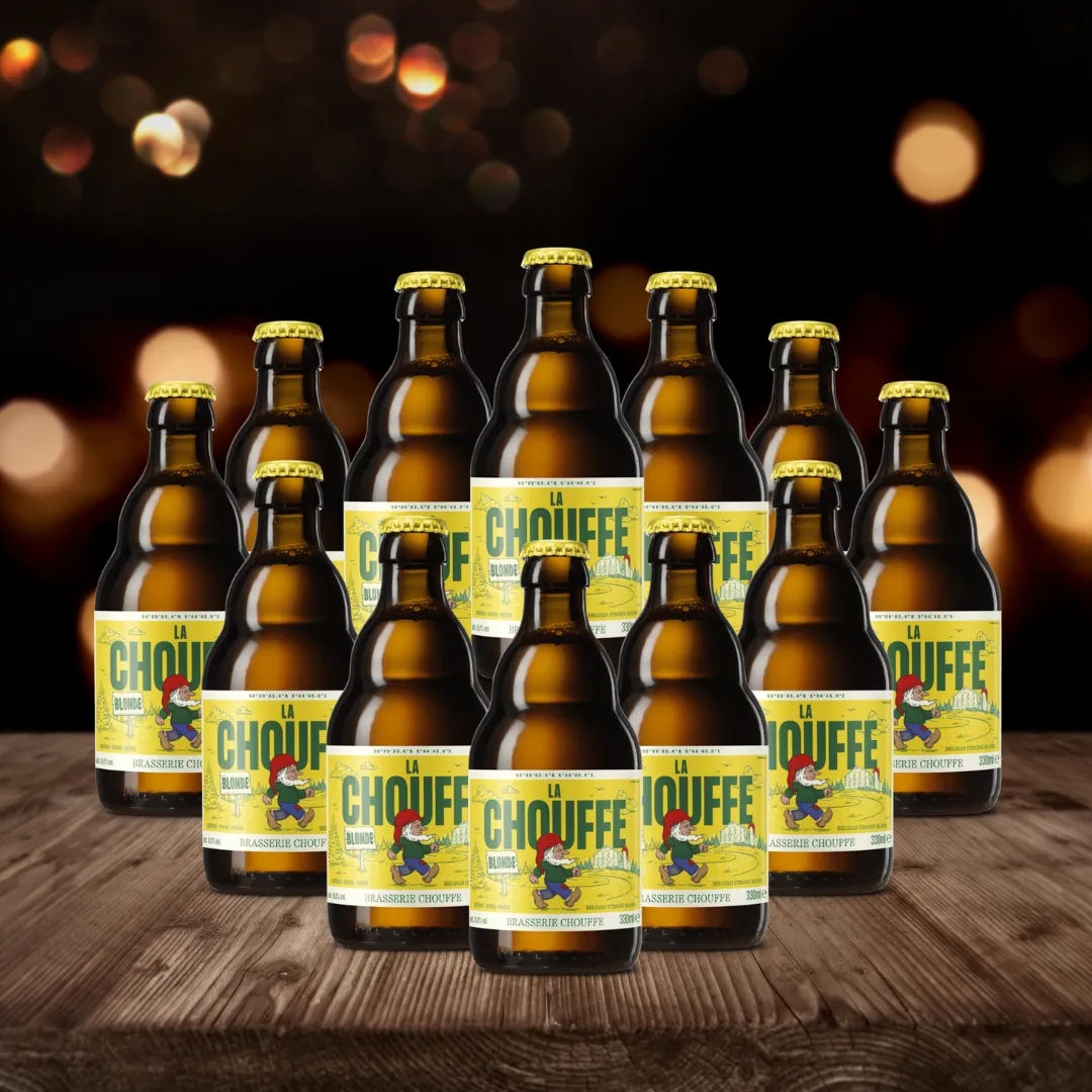 Brasserie d’Achouffe La Chouffe Belgian Blond Beer 330ml Bottles - 8.0% ABV (Multipack)