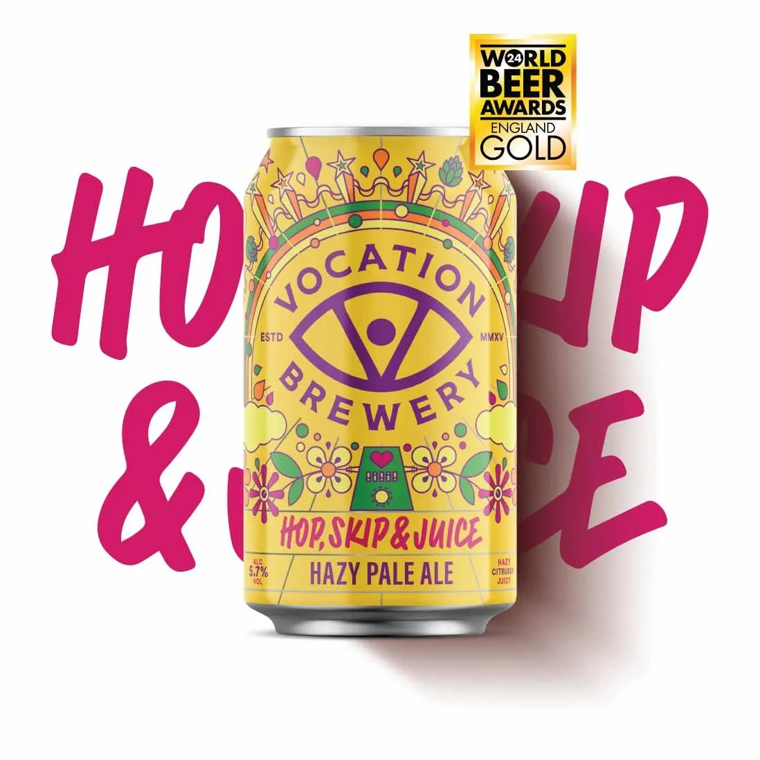 Vocation Hop, Skip & Juice | 5.7% Hazy Pale Ale 330ml