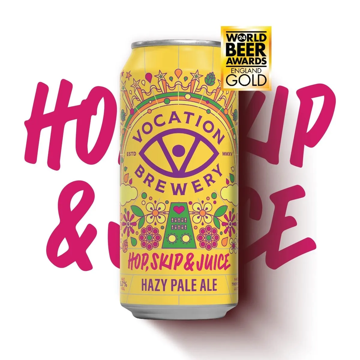 Vocation Hop, Skip & Juice | 5.7% Hazy Pale Ale | 440ml – Single Can