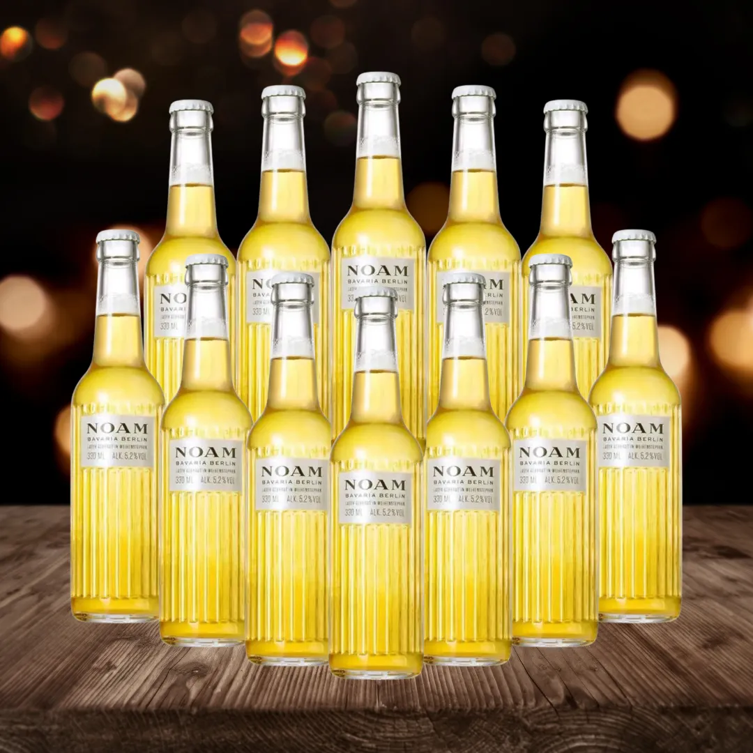 NOAM Bavarian Premium German Lager 340ml Bottles - 5.2% ABV (12 Pack)