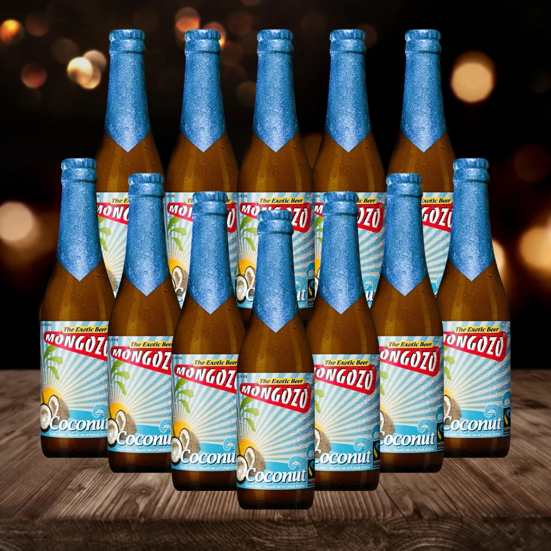 Mongozo Coconut Beer 330ml Bottles - 3.6% ABV (12 Pack)